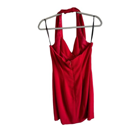 Nicole Miller Women's 10 Red Sexy Sleeveless Zip Up Halter Neck Mini Dress - Picture 5 of 8